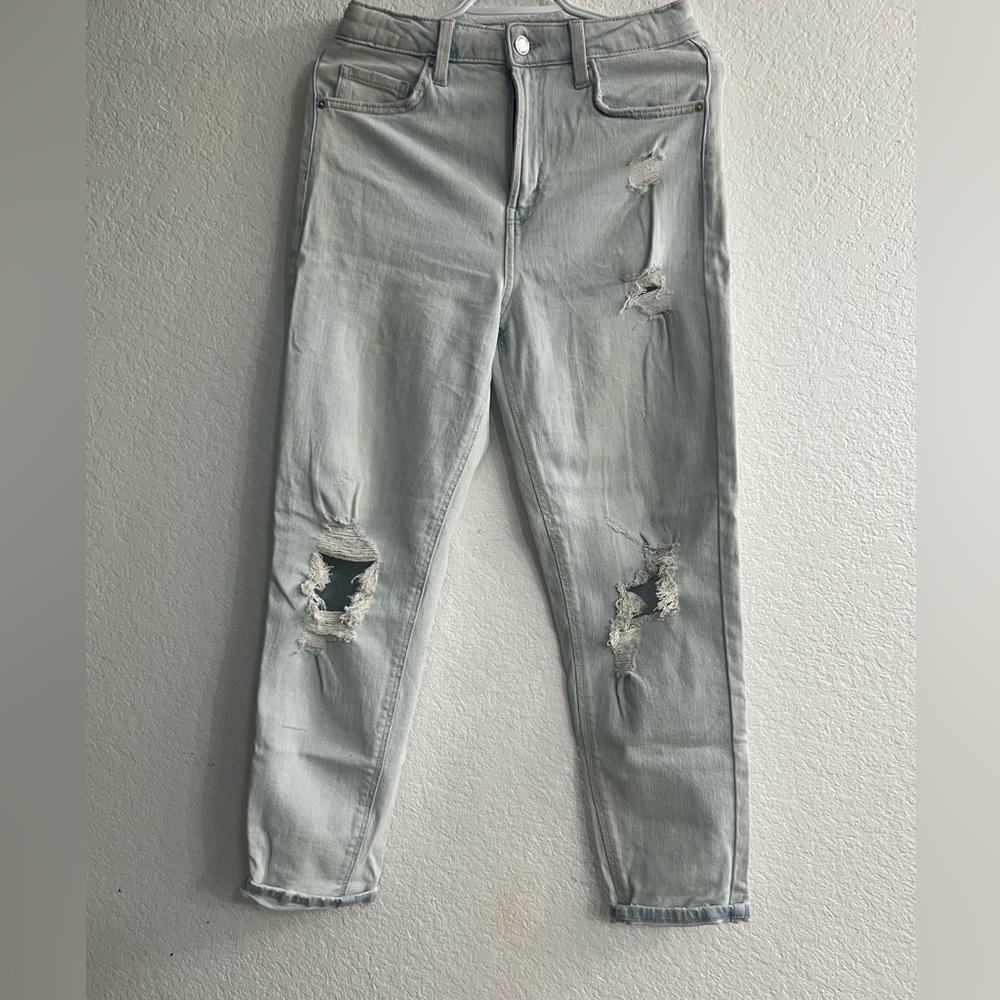 Light Blue Distressed Women Jeans